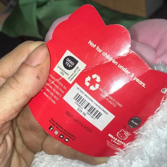 Hello Kitty Pink and White Stuffed Animal - Picture 6 of 6